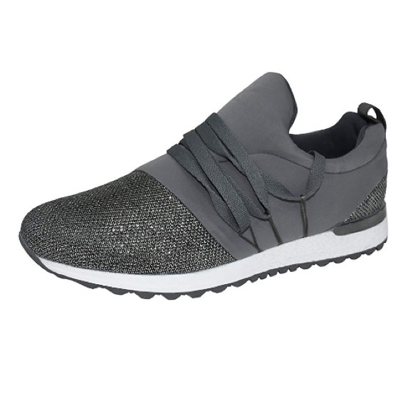 Shoes - **SALE** Silver Slip On Sneakers